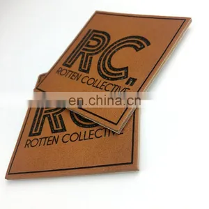 Factory Provide Pu/Genuine Leather Garment Patchs Fashion/ Leather Clothing Label for Garment thumbnail-6