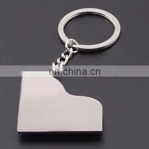 Custom Logo High Quality Beautiful Piano Metal Keychain thumbnail-2