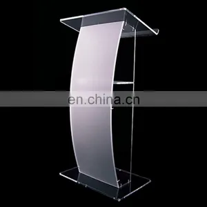 Customized Acrylic Podium Pulpit Lectern, Acrylic Desktop Lectern thumbnail-1
