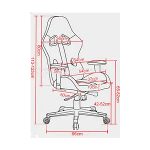 ZX-3285Z Simple High Back Armrest PU Leather Swivel Gaming Racing Chair thumbnail-3