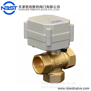 Actuated Ball Valve 3 Way Brass Electric Actuator Ball Valve thumbnail-2