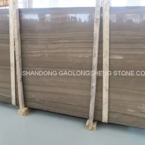 Brown Wooden Marble, Coffee Wooden Marble, Brown Wenge Marble, Coffee Wood Marble Slab,Grey Serpegiante Marble thumbnail-4