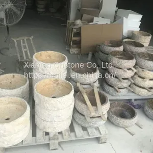 Classic Beige Marble Sinks, Beige Marble Wash Basins thumbnail-1