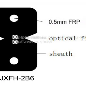 Best Selling Indoor Flat Drop Cable (GJXFH)-2 Fibers thumbnail-3
