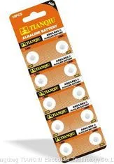 Tianqiu LR626 AG4 Alkaline Button Cell Battery,watch Battery,AG1 AG2,AG3,AG5.AG6,AG10,AG13 thumbnail-1