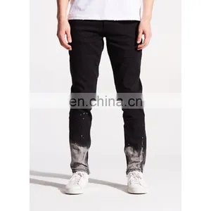 DiZNEW PAINT CUSTOM LOGO BLACK BULK MENS JEANS FOR MEN thumbnail-2