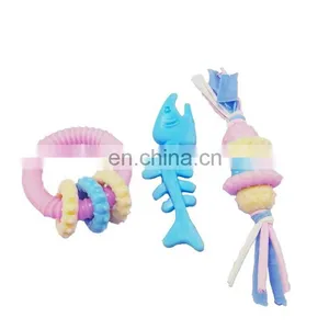 Soft Material Dog Chew Toy Combination Different Design Macaron Color thumbnail-3