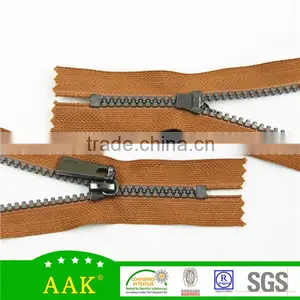 5# Delrin Zipper Closed End Dull Gunmetal Black Jacket Zippers thumbnail-5