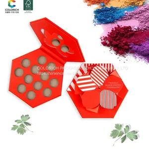 Empty Luxury Eyeshadow Palette Create Your Brand Gift Box Cardboard Paper Packaging Box Brown Eyeshadow Palette Private Label thumbnail-1