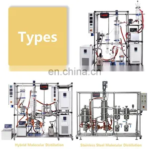 Lab Glass Shortpath Wiped Film Molecular Distillation Machine thumbnail-3