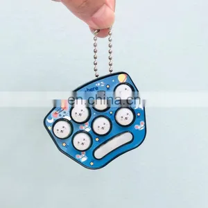 Keychain Game Console Portable Handheld Game Console Toy Chidren Gift Key Chain Kids Gift MINI Game Player Keyring Key Ring Toy thumbnail-3