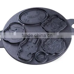 TRIONFO Cartoon Cast Iron Circle Double Side Cake Mould/pan thumbnail-1