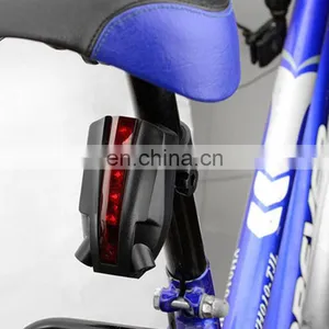 Bicycle Tail Light Beam Safety Warning Red Lamp Logo Projector Safety Rear Light thumbnail-2