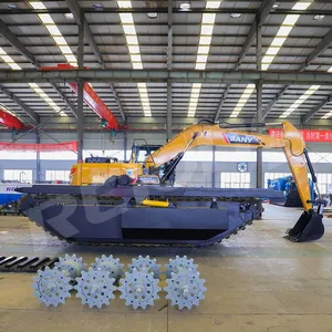 Construction Equipment Amphibious Excavator With Pontoon Undercarriage thumbnail-1