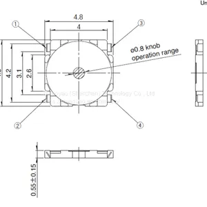 ALPS Alps 4.8 Square Thin SKRB Series SKRBAGE010 Sensitive SMD Switchgear Car thumbnail-4