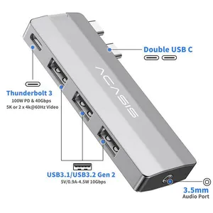 5-in-1 Hub for 2023-2016 MacBook Pro/Air With 40Gbps Data Port thumbnail-1