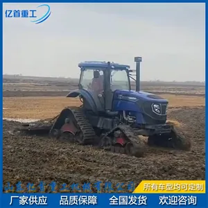 Tractor Modification With Triangular Track Wheels for Smooth Anti Slip on Muddy Ground thumbnail-2