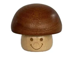 Music Box Mushroom Ornaments Solid Wood Music Box thumbnail-2