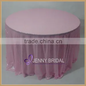SQN64#17 Blush Pink Wedding Sequin Table Linens thumbnail-1