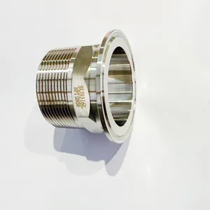 SS304 Vacuum KF Male Adapter With Tri Clamp and NPT/NW25 Thread for Hex Fittings thumbnail-2