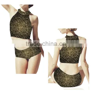 (ODM/OEM Factory)New Arrival Bathing Suit Swimsuit Bikini Swiming Wear, Newest Blue Wrap-around Swimwear Women thumbnail-5