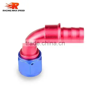 Aluminum Oil Cooler Hose Fitting 90 Degree Push on Hose End Push on 10-090-12 thumbnail-2