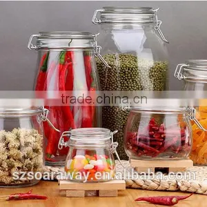 Wholesale Kitchen Glass Jars With Clip Lid thumbnail-5