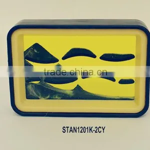 Black Frame,Colourful Moving Sand Picture, Flowing Sand Pictures thumbnail-1