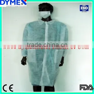Disposable Light Weight Long Lab Coat With Poket thumbnail-1