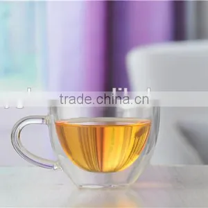 2016 Wholesale Promotion Cheap Borosilicate Visual Effected Double Wall Glass Coffee Cup thumbnail-2
