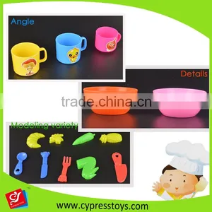 Pretend Play Toy Cookware Plastic Kitchen Tableware Toys Educational Play Set thumbnail-6