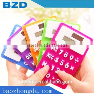 Mini Gift Silicone Solar Power Calculator / Logo Customized OEM Electronic Manufacturer thumbnail-1