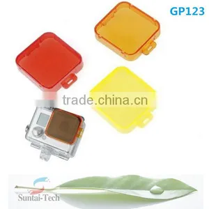 Wholesale New Design Gopros Accessories Under Sea Diving Colorful Lens Filter/Protective Cover For Go Pro Heros 3+ GP123 thumbnail-5