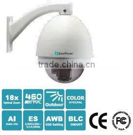 1/4" 18x Optical Zoom Outdoor Weatherproof Speed Dome PTZ Camera thumbnail-1
