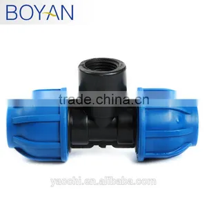 Female Reducing Tee PP Compression Fitting thumbnail-1