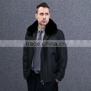 Removeable Real Fur Collar Men's Leisure Jacket thumbnail-1
