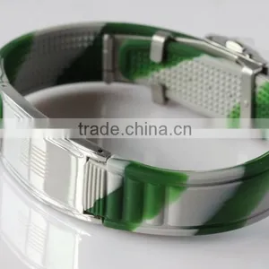 Hot New Product 2016 Titanium Germanium Negative Ion Bracelet With Stainless Steel Clasp thumbnail-4