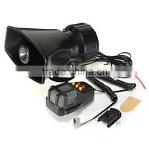 12V 5 SOUND CAR WARNING ALARM SIREN HORN PA SPEAKER SYSTEM AMPLIFIER MIC US NEW Motor thumbnail-1