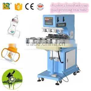 China Supplier 4-Colour Golf Ball Ink Cup Pad Printer LC-SPM4-150/16T Mp3 and Pen Pad Printing Machine for Sale thumbnail-2