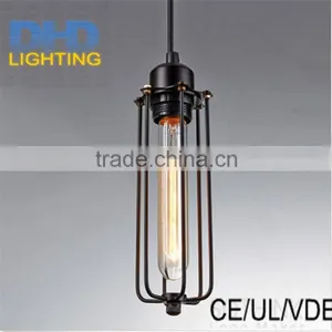 Loft American Country Industrial Warehouse Edison Vintage Tube Cage Shade Ceiling Lamps for Home Decoration thumbnail-1