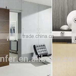 Stainless Steel Modern Wood Sliding Barn Door Classic Bar Track SD0213500 thumbnail-3