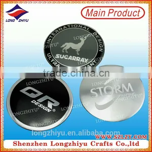 Embossed Metal Coin Badge Label Steel Material Self Adhesive Label thumbnail-1
