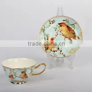 200ML Personalized Fine Bone China Porcelain Tea Coffee Cup and Saucer Sets thumbnail-2