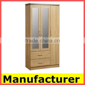 Wholesale Mirror Door Wooden Bedroom Wardrobes Closet Funiture thumbnail-1