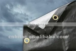 Black / Silver Poly Vinyl Tarps thumbnail-1