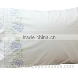 100% Cotton Hand Embroidery Flower Pattern Pillow Cases thumbnail-1