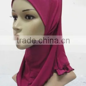 H311 Plain Small Girl Hijab,muslim Scarf, Can Order All White thumbnail-5