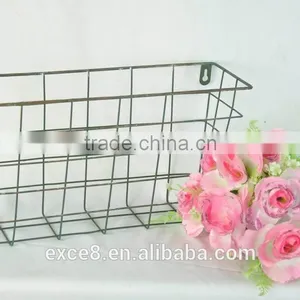 Rustic Metal Wall Mounted Baskets thumbnail-1