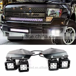 10-14 FordF150 SVT Raptor Bumper Bracket For 16W 3'' LED Spot Beam Fog Light thumbnail-5