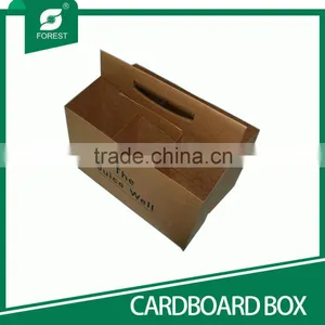 CUSTOM LOGO ECO-FRIENDLY KRAFT PAPER SIX PACK JUCIE CARRIERS WITH HANDLE thumbnail-4